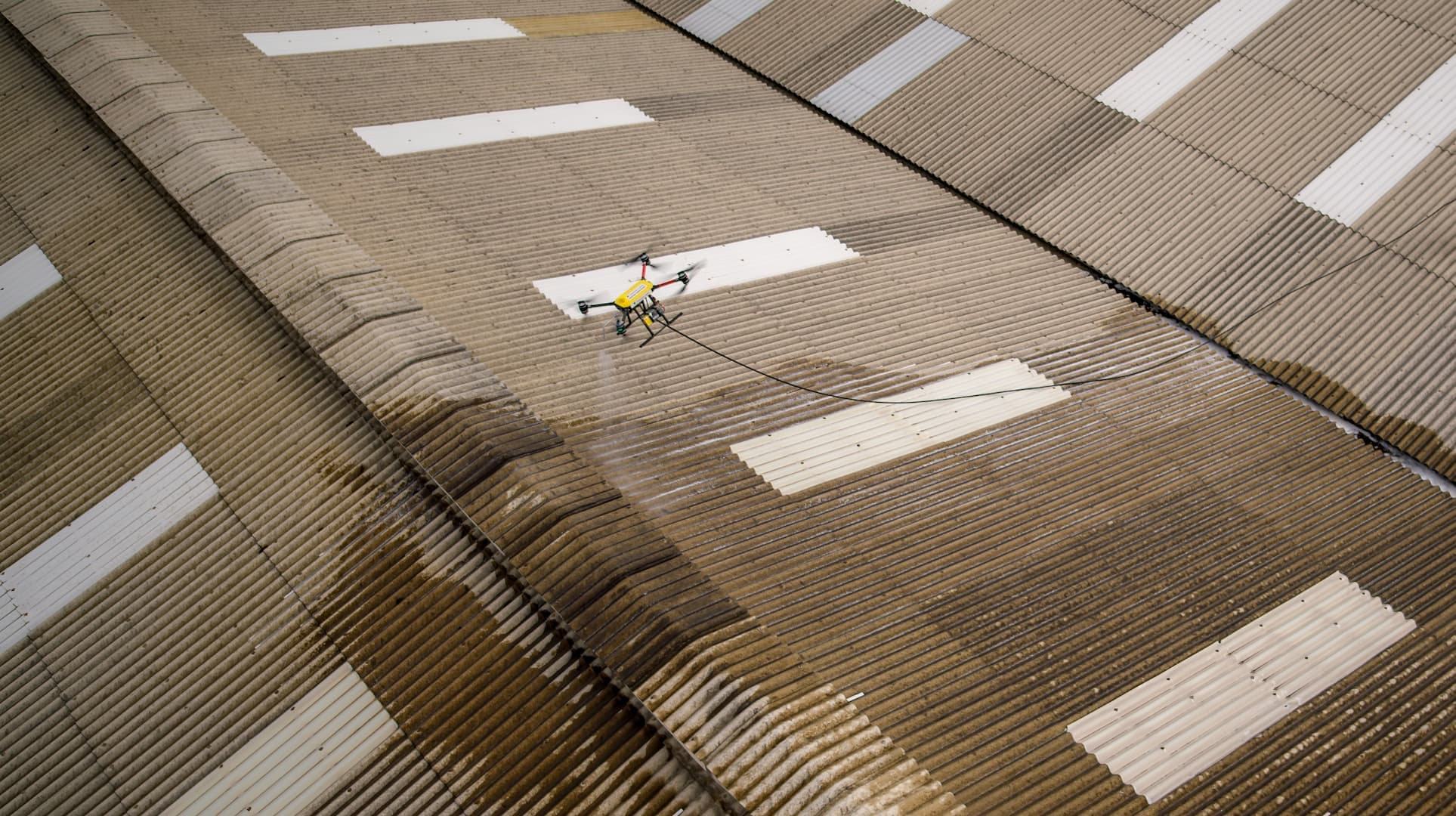 Drone roof treatment project 3